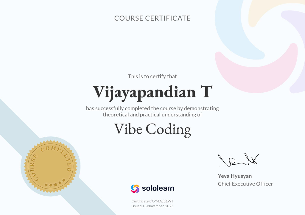 Vibe Coding Certificate